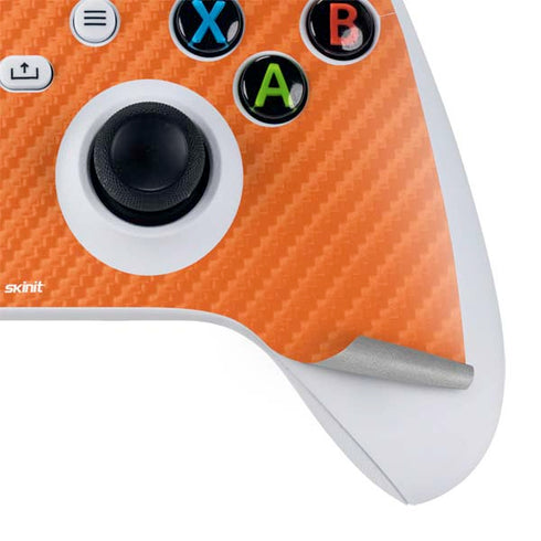 Orange Carbon Fiber Specialty Material Xbox Series S Controller Skin